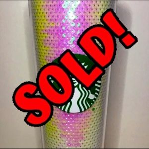 Starbucks White Sequin Holiday Tumbler ONLY!